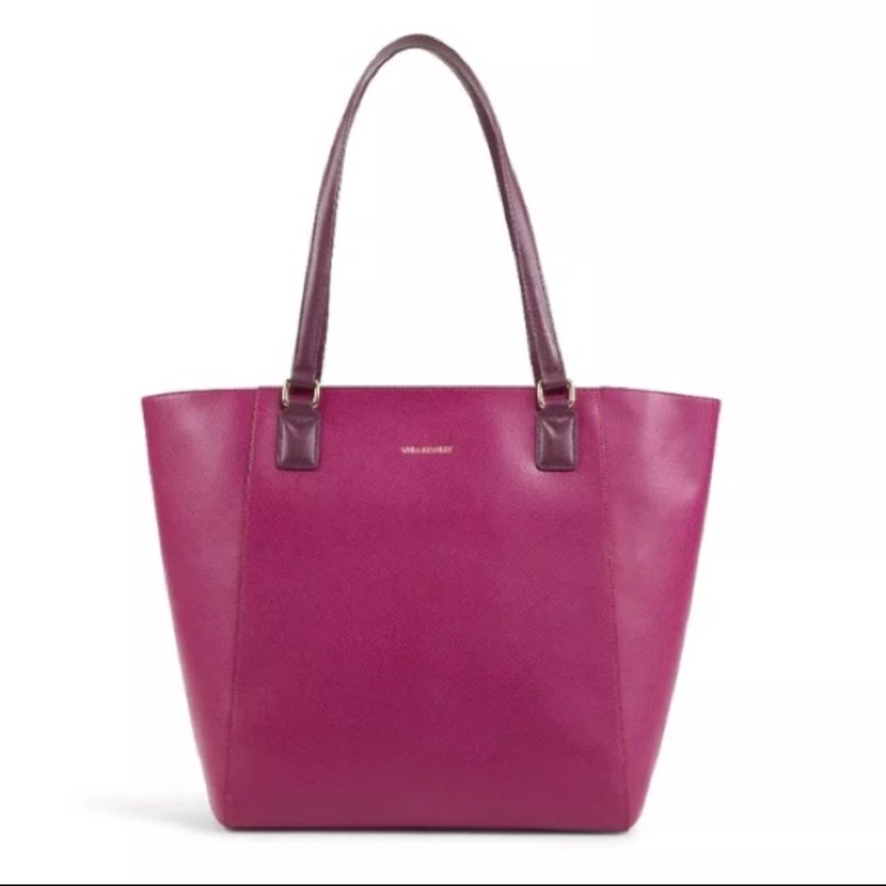 Vera Bradley large ELLA tote leather Plum